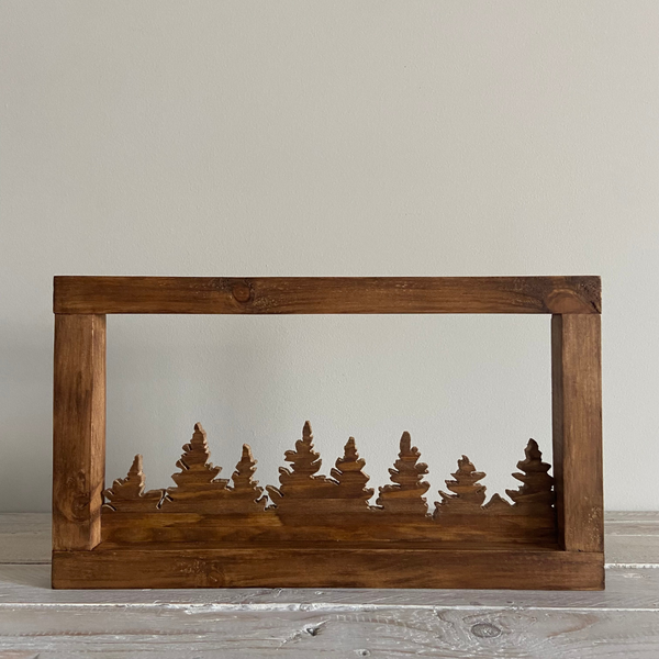 Tableau rectangulaire de la forêt de pins par SB Wood Studio