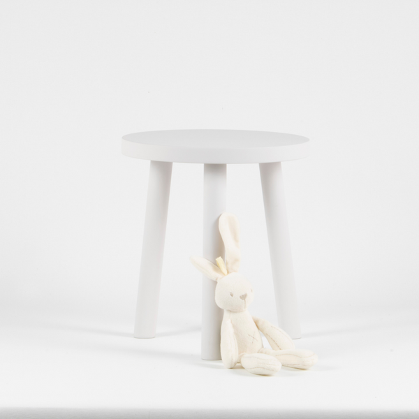 Tabouret/table Dama blanc fabriqué à la main par Jaque